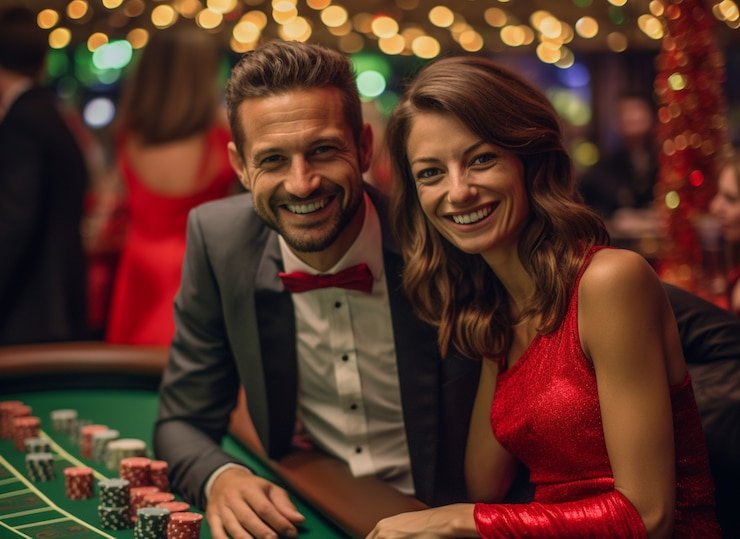 Dealer live casino profesional berinteraksi langsung dengan pemain melalui platform raja9